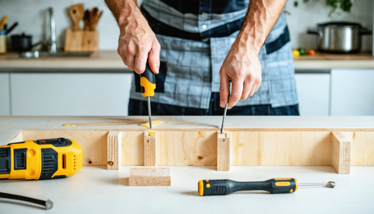 découvrez une astuce pratique pour surélever facilement votre plan de travail sans avoir à tout démonter. suivez nos conseils simples et rapides pour rénover votre cuisine en toute simplicité.