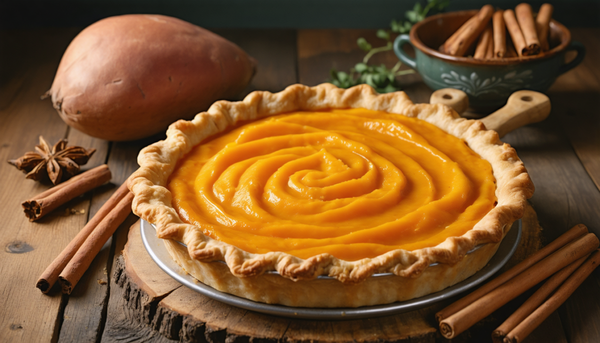 découvrez notre recette facile et gourmande de la tarte onctueuse aux patates douces, parfaite pour un dessert savoureux et original.