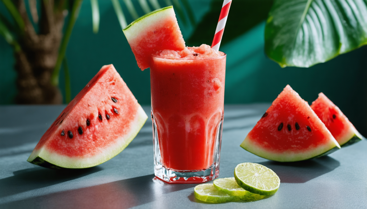 découvrez notre recette incontournable de l'été : un délicieux smoothie rafraîchissant à la pastèque, parfait pour vous hydrater et vous régaler sous le soleil.