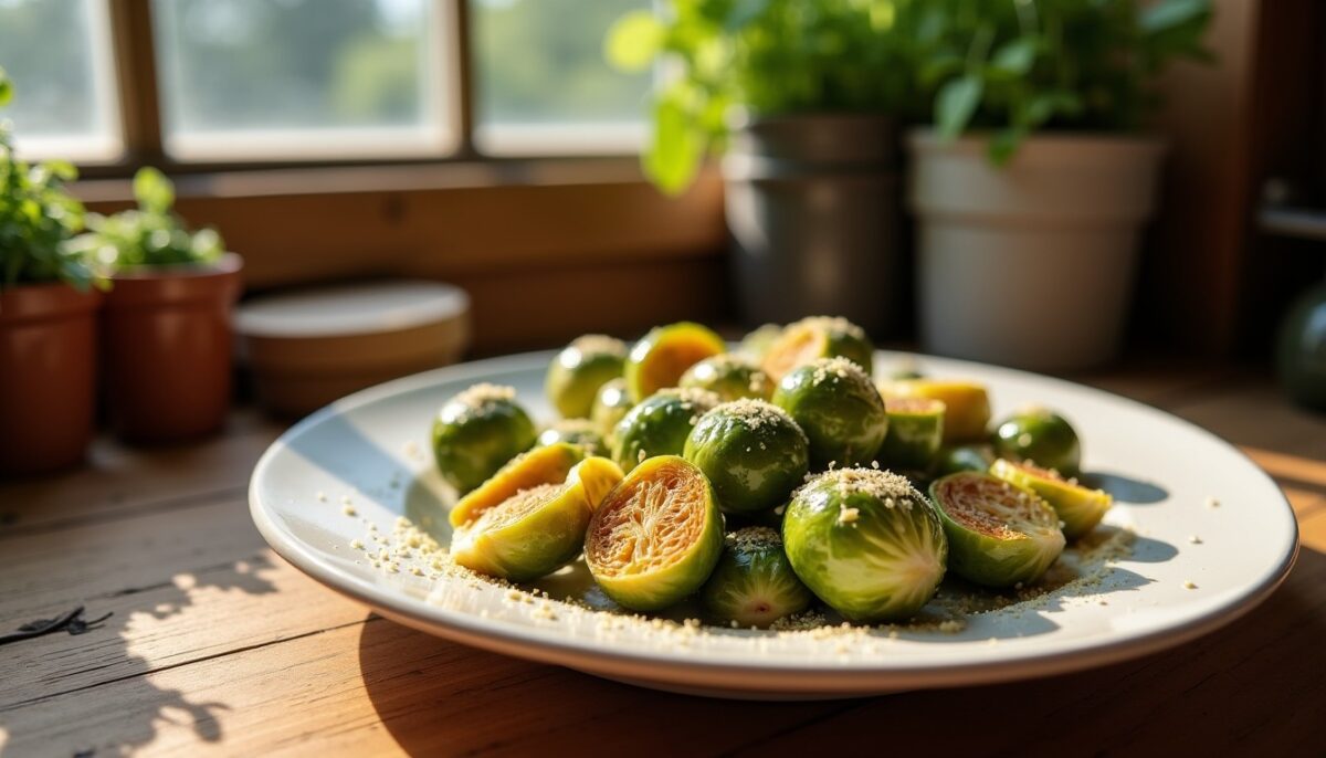 Délice Végane et Sans Gluten : Choux de Bruxelles Rôtis au Parmesan Vegan – Recette Vidéo