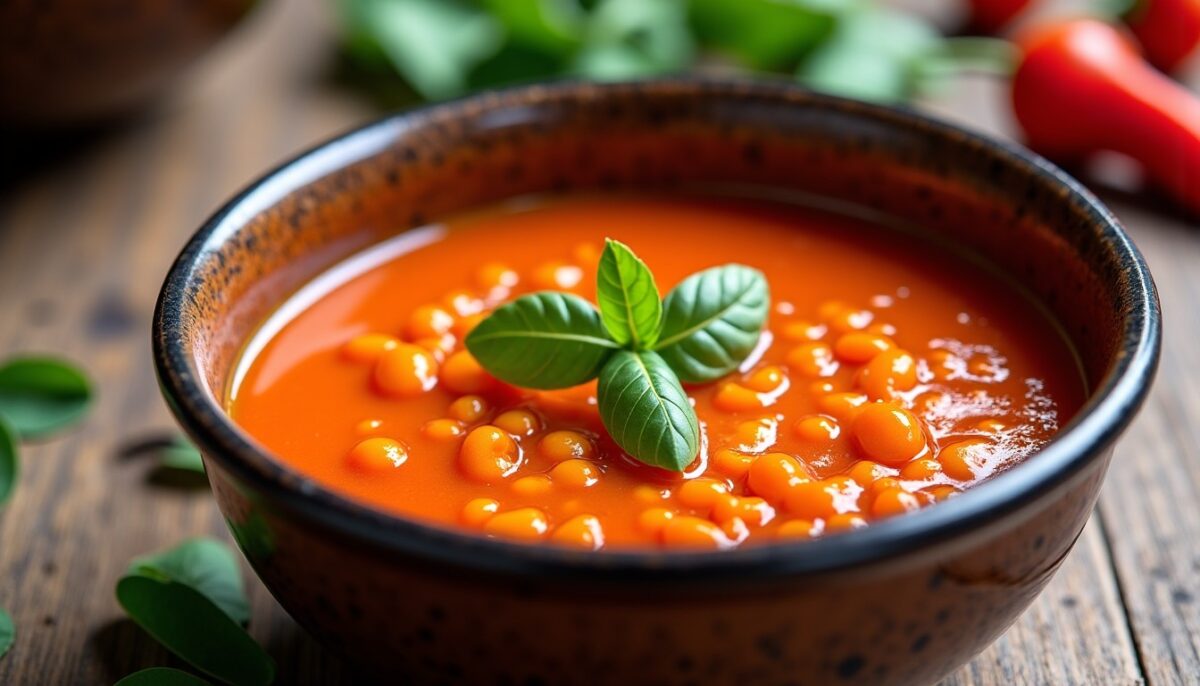 Délicieuse soupe épicée aux haricots rouges : un voyage de saveurs pimentées