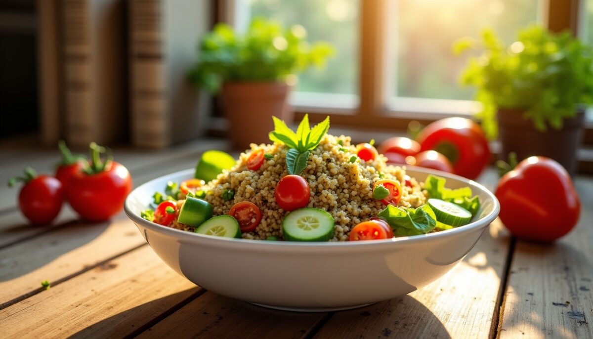 Découvrez notre savoureuse salade composée au quinoa : fraîcheur et gourmandise au rendez-vous