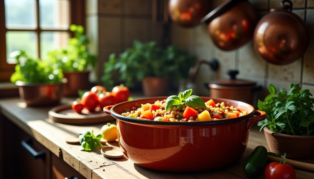 Découvrez la recette authentique de la soupe minestrone italienne, un festin de légumes et de saveurs méditerranéennes